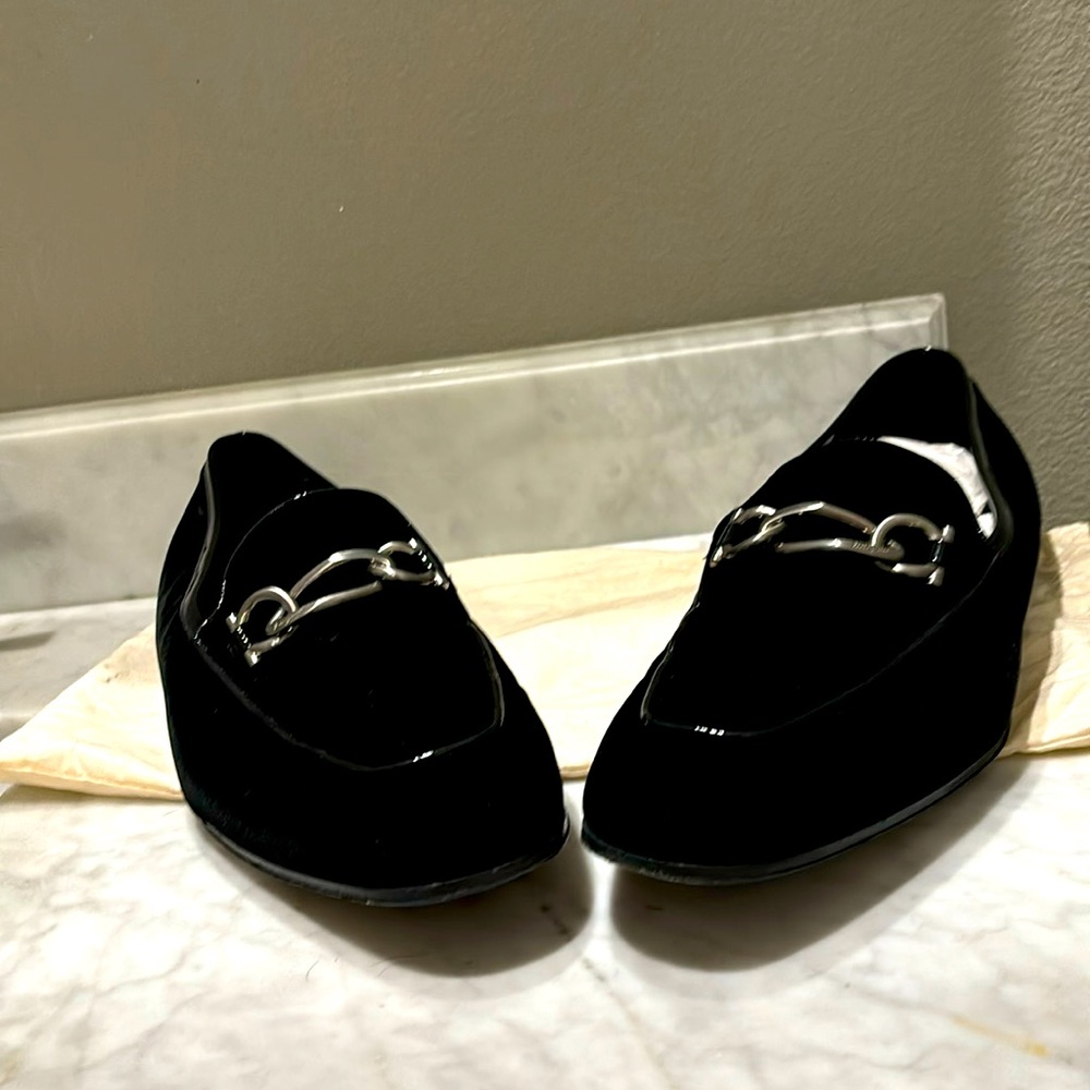 Men’s suede Ferragamo loafers.